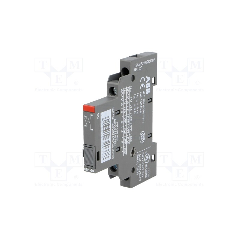 1 pcs x ABB - 1SAM201902R1002 - Auxiliary contacts, NO x2, side, Leads: screw terminals