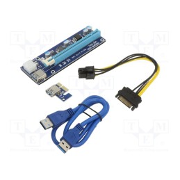 1 pcs x GEMBIRD - RC-PCIEX-03 - Riser, blue