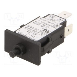 1 pcs x SCHURTER - 4400.0107 - Circuit breaker, Urated: 240VAC, 48VDC, 15A, SPST, Poles: 1, SNAP-IN