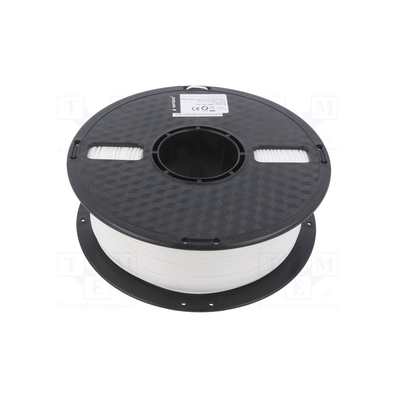 1 rol x GEMBIRD - 3DP-PETG1.75-01-W - Filament: PET-G, 1.75mm, white, 220÷260°C, 1kg