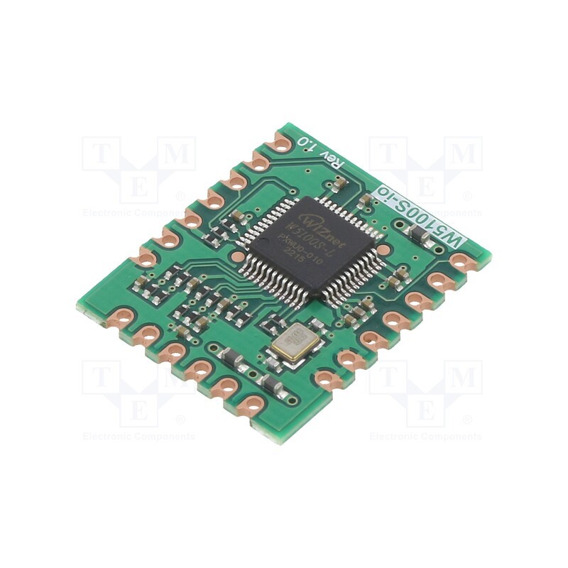 1 pcs x WIZNET - W5100SIO - Module: Ethernet, Comp: W5100S, 3.3VDC, 24x20x2.6mm, Ethernet,SPI
