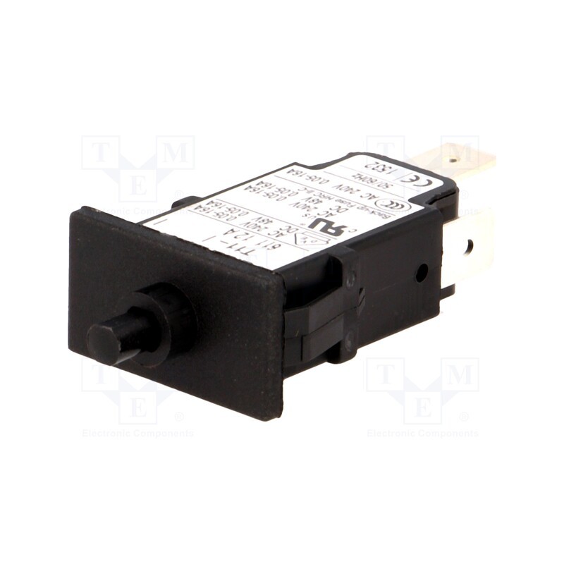 1 pcs x SCHURTER - 4400.0031 - Circuit breaker, Urated: 240VAC, 48VDC, 12A, SPST, Poles: 1, SNAP-IN