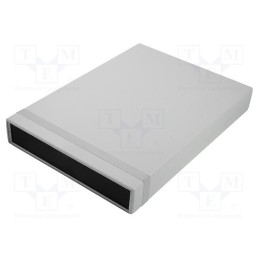1 pcs x HAMMOND - 1598HSGYPBK - Enclosure: with panel, 1598, X: 200mm, Y: 280mm, Z: 40mm, ABS, grey