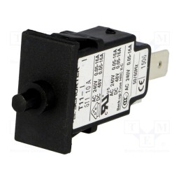 1 pcs x SCHURTER - 4400.003 - Circuit breaker, Urated: 240VAC, 48VDC, 10A, SPST, Poles: 1, SNAP-IN