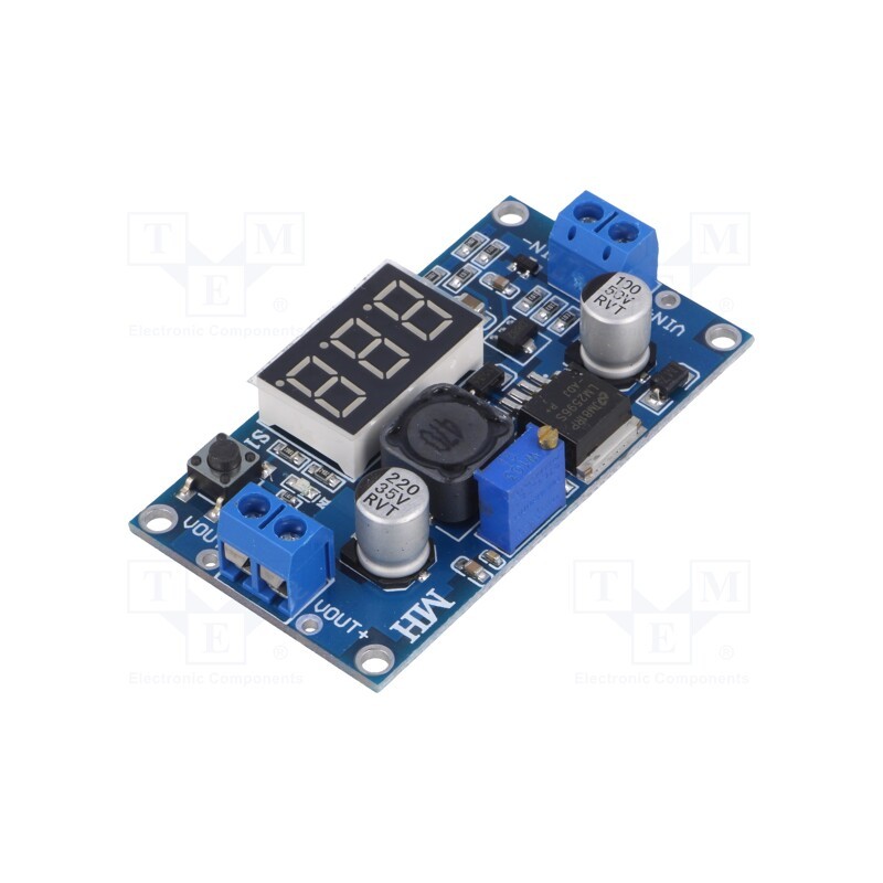 1 pcs x DFROBOT - DFR0379 - Converter: step down, Uout: 1.25÷37V, Uin: 4÷40V, 3A, 88%, 66x36mm
