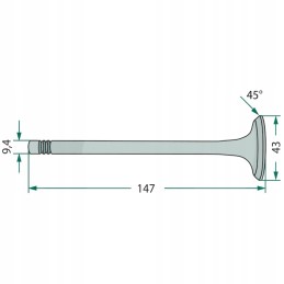 Exhaust valve 4 grooves 380002054 granite