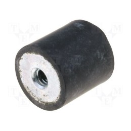 1 pcs x ELESA+GANTER - DVA.3-50-50-M10-55 - Vibration damper, M10, Ø: 50mm, rubber, L: 50mm, H: 10mm, 2225N