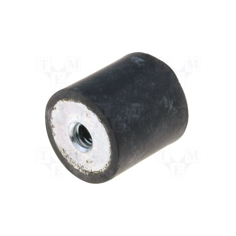 1 pcs x ELESA+GANTER - DVA.3-50-50-M10-55 - Vibration damper, M10, Ø: 50mm, rubber, L: 50mm, H: 10mm, 2225N