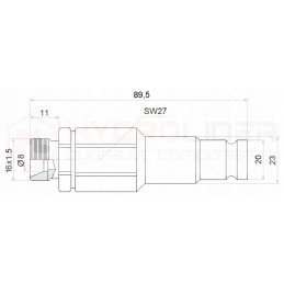 Dry-cut flat quick connector, M16 plug