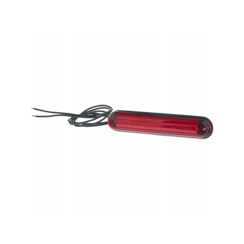 Slim marker lamp with red fiber optic