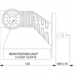 LED front and rear marker lamp and left position lamp