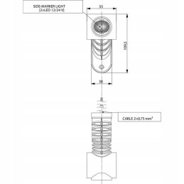 LED front and rear marker lamp and left position lamp