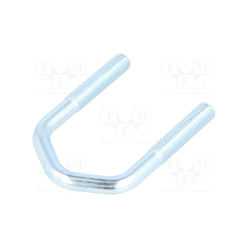 1 pcs x DROMET - CBTD.8.35(1') - U-bolt, D, 1.25, steel, zinc, Thread len: 35mm, for antenna fixing