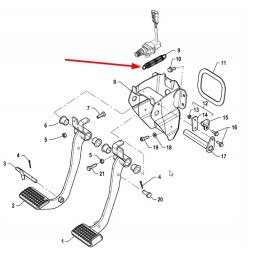 P5s43601118 brake pedal spring