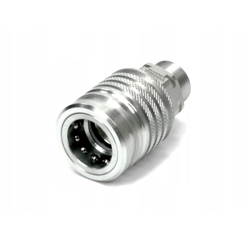 Hydraulic quick connector, Euro socket, M22x1, 5 threads
