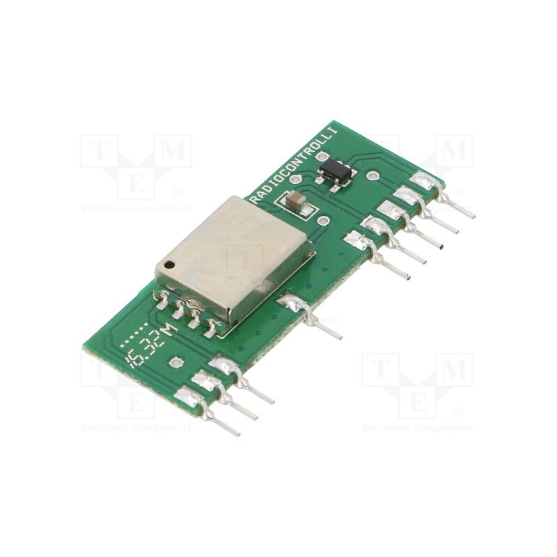 1 pcs x RADIOCONTROLLI - RCBRX-434-L - Module: RF, AM receiver, ASK,OOK, 433.92MHz, -108dBm, 3÷5VDC, THT