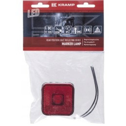 Square LED marker lamp 12 24v with cable