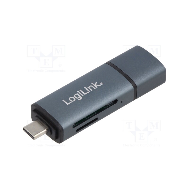 1 pcs x LOGILINK - CR0043 - Card reader: memory, USB A plug,USB C plug, USB 3.2, 5Gbps