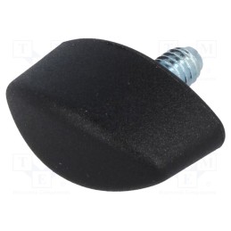 1 pcs x ELESA+GANTER - 8261 - Knob wing, Ext.thread: M4, 6mm, H: 11mm, polyamide, W: 20mm