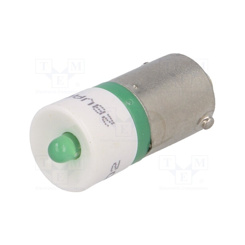 1 pcs x CML INNOVATIVE TECHNOLOGIES - 18602451 - LED lamp, green, BA9S, 28VDC, 28VAC