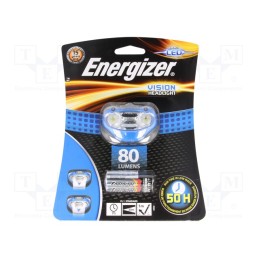 1 set x ENERGIZER - VISION - Torch: LED headtorch, 7h, 80lm, blue, HEADLIGHT