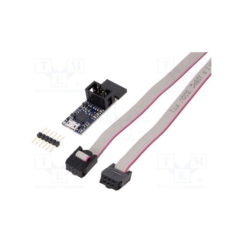 1 pcs x POLOLU - USB AVR PROGRAMMER V2.1 - Programmer, pin strips,USB micro, 5VDC, ISP