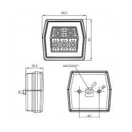 Universal LED rear lamp ft 122