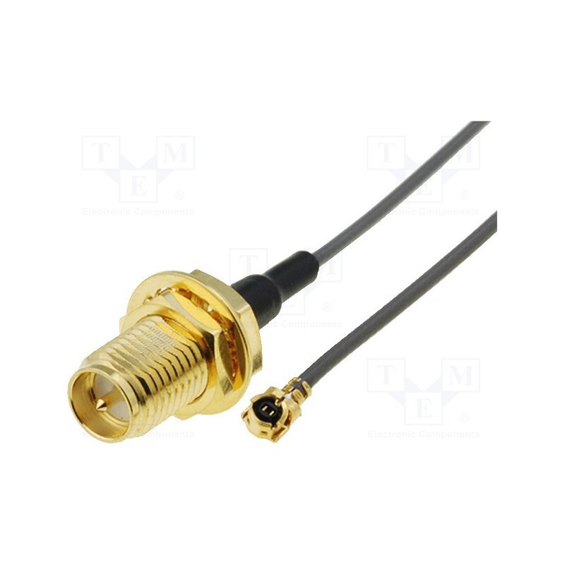 1 pcs x MICROCHIP TECHNOLOGY - RN-UFL-SMA6 - Cable-adapter, Len: 150mm, I-PEX (u.FL),SMA-Reverse Polarity