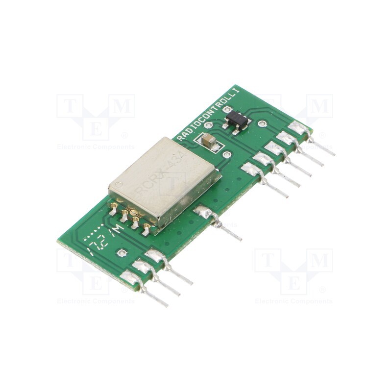 1 pcs x RADIOCONTROLLI - RCBRX-434 - Module: RF, AM receiver, ASK,OOK, 433.92MHz, -108dBm, 3÷5VDC, THT