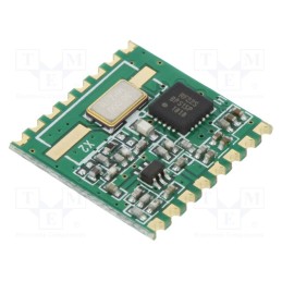 1 pcs x HOPE MICROELECTRONICS - RFM22B-433S2 - Module: RF, FM transceiver, FSK, 433.92MHz, SPI, -121dBm, 20dBm, SMD