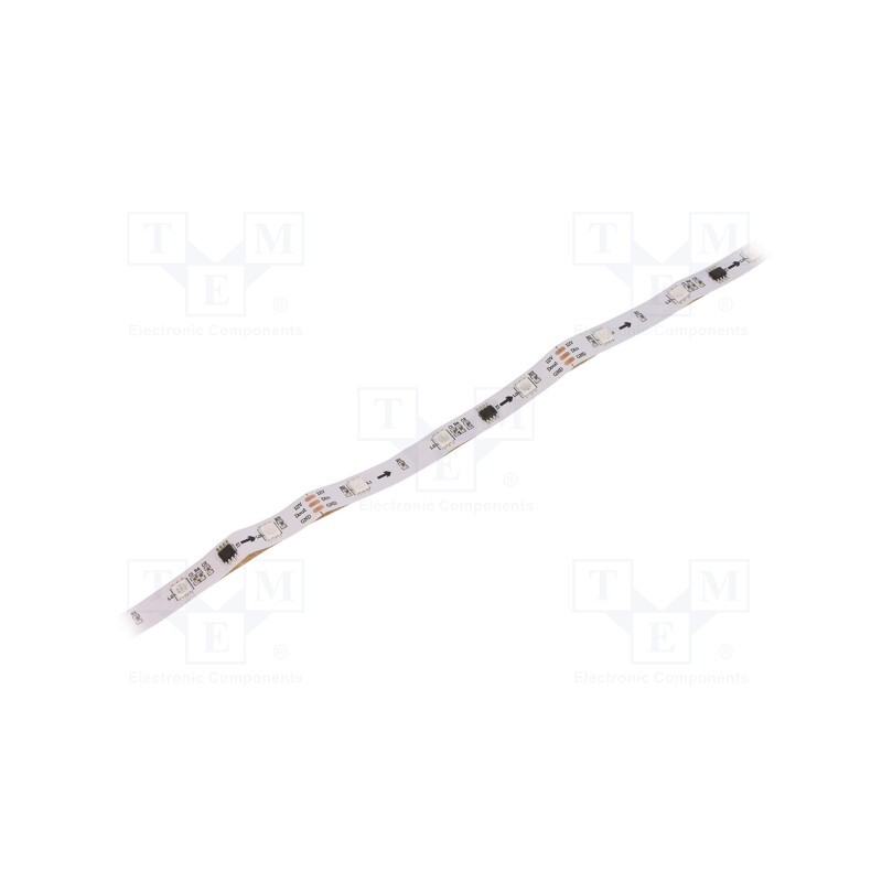 1 m x WORLDSEMI - HC-T12V-10L-30LED-W/IP20 - Programmable LED tape, RGB, 5050, 12V, LED/m: 30, 10mm, IP20, 140°