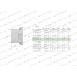 Metric hydraulic plug for Allen key M18x1 5 ed