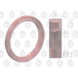 Rear fluoroelastomer crankshaft seal