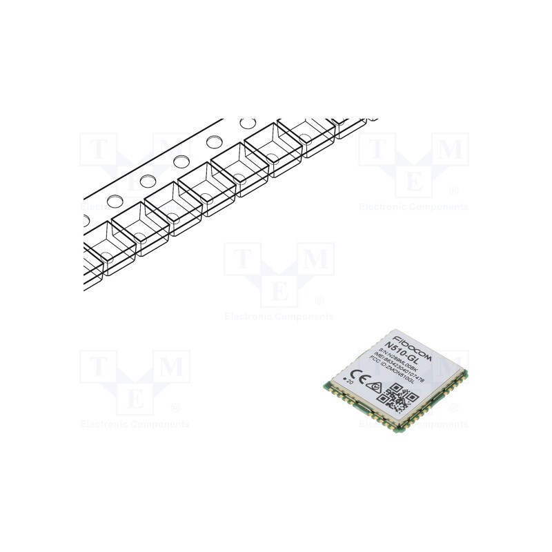 1 pcs x FIBOCOM - N510-GL-20-00 - Module: GSM, Down: 158.5kbps, 4G, LCC42, LTE Cat.NB1,LTE Cat.NB2