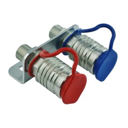 2x hydraulic quick connector socket 22 bracket