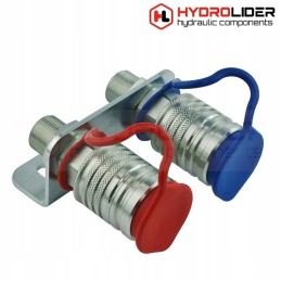 2x hydraulic quick connector socket 22 bracket