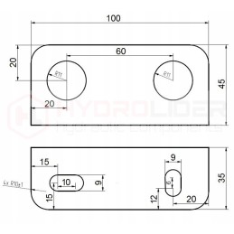 2x hydraulic quick connector socket 22 bracket