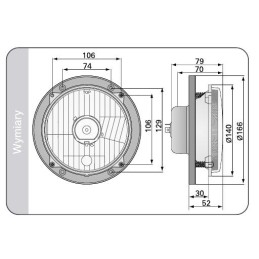 Headlight lamp deutz ursus 3 functions