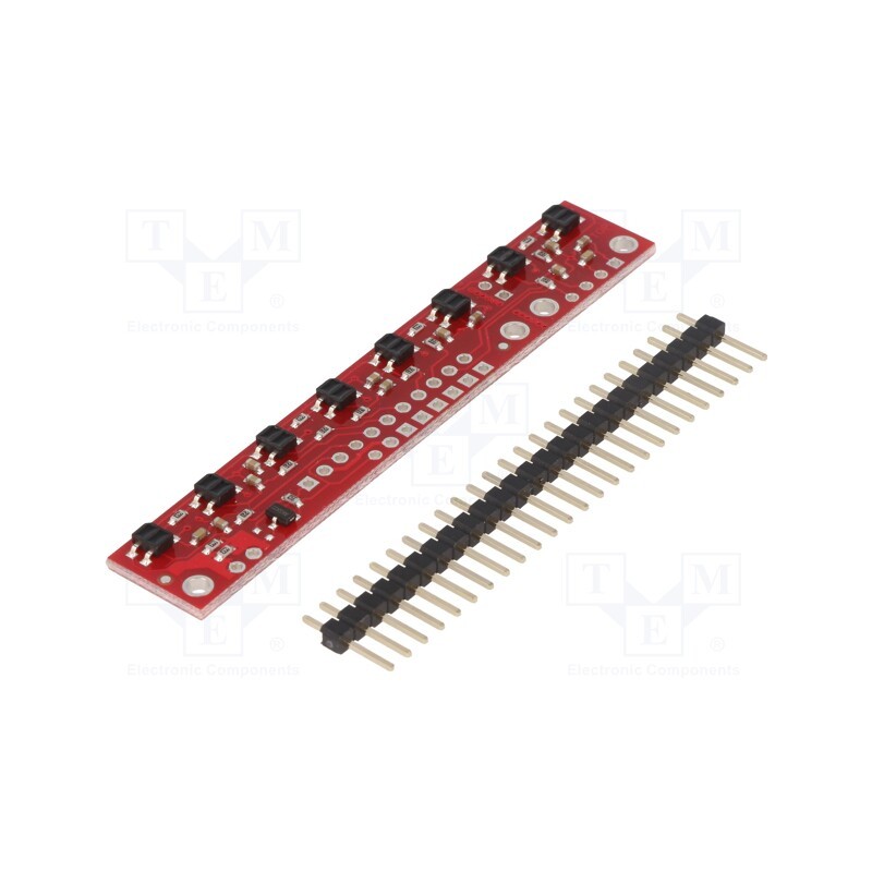 1 pcs x POLOLU - QTR-8RC REFLECTANCE SENSOR ARRAY - Sensor: distance, reflective, 3.3÷5VDC, Ch: 8, 75x12.7mm, 1pcs.