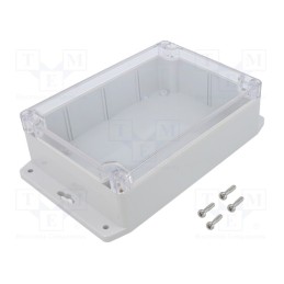 1 pcs x GAINTA - G214CMF-IP67 - Enclosure: multipurpose, X: 121mm, Y: 171mm, Z: 55mm, polycarbonate