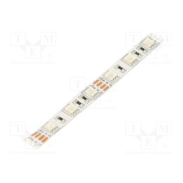 1 m x WISVA OPTOELECTRONICS - HH-SRGB60F010W12-5050 WHITE PCB IP20 - LED tape, RGB, 5050, 12V, LED/m: 60, 10mm, white PCB, IP20,