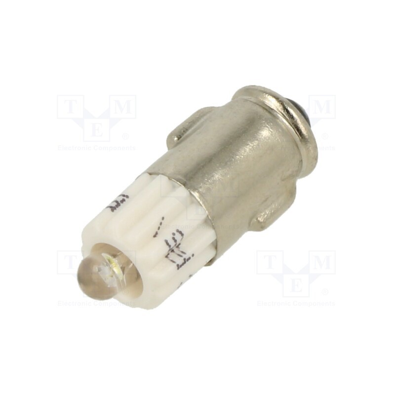 1 pcs x CML INNOVATIVE TECHNOLOGIES - 1516135W3 - Indicator: LED, BA7S,T2, white, plastic, 24VAC, 24VDC, -20÷60°C
