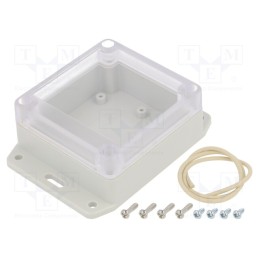 1 pcs x HAMMOND - RP1050BFC - Enclosure: multipurpose, X: 80mm, Y: 85mm, Z: 40mm, with fixing lugs