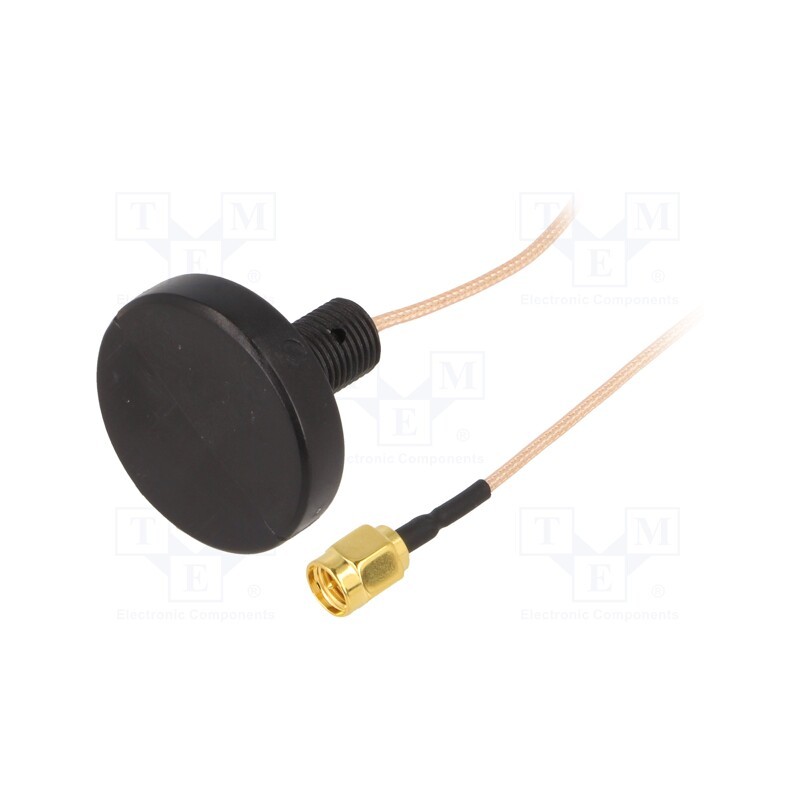 1 pcs x SR PASSIVES - GSM-ANT123 - Antenna, GSM, 0.5dBi, linear, screw type, 50Ω, male,SMA, -40÷85°C