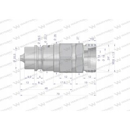 Hydraulic quick connector, ISO 7241 and Euro plug