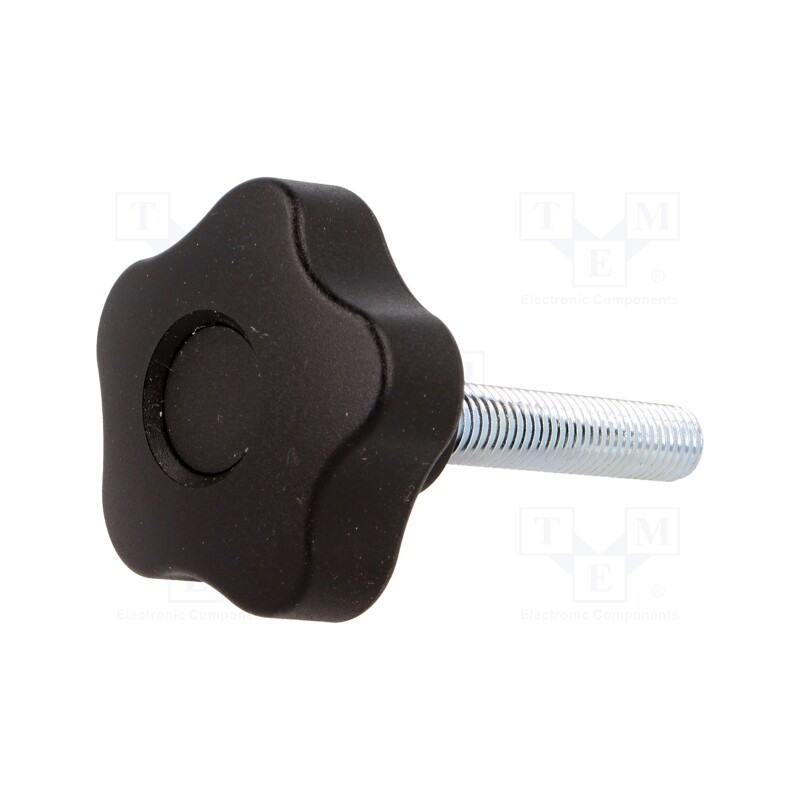 1 pcs x ELESA+GANTER - VCT.50 P-M10X50-C9 - Knob, Ø: 50mm, Ext.thread: M10, 50mm, H: 32mm, technopolymer PP