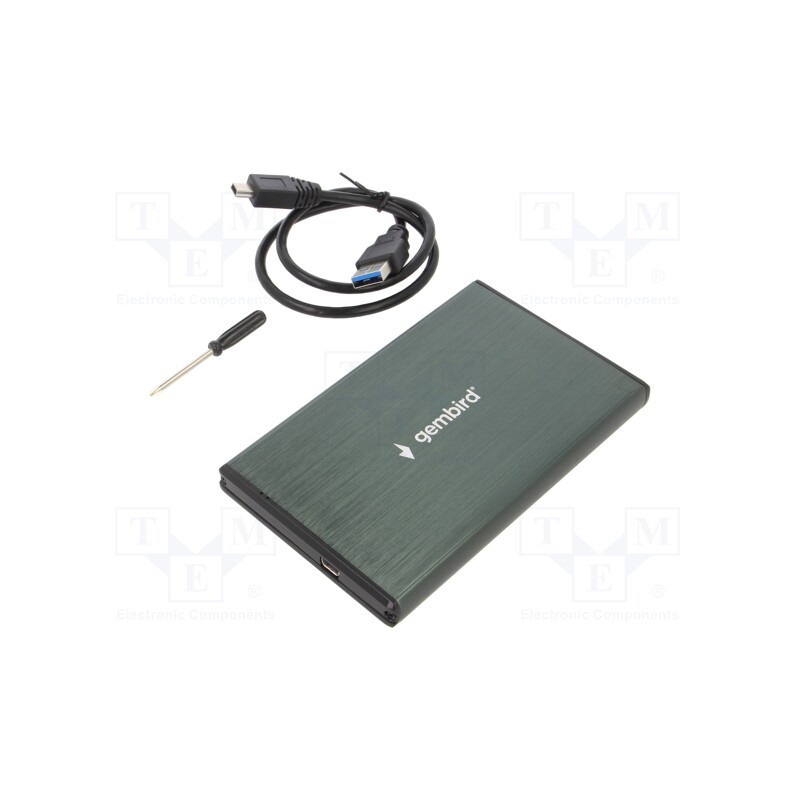 1 pcs x GEMBIRD - EE2-U3S-3-G - Hard discs housing: 2,5', USB 3.0, Enclos.mat: aluminium, green