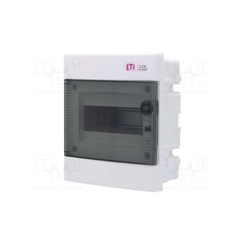 1 pcs x ETI POLAM - ECM8PT - Enclosure: for modular components, IP40, plaster embedded, white