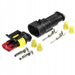 Plug cube, superseal 2pin hermetic connector