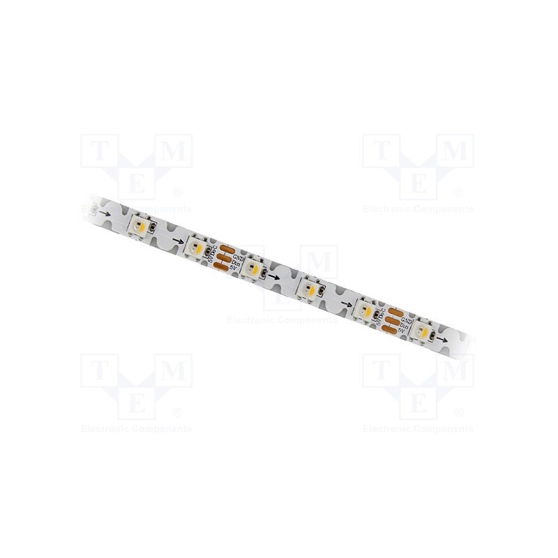 1 m x IPIXEL LED - S008060CA3SA1 - Programmable LED tape, RGB, 5050, 5V, LED/m: 60, 8mm, white PCB